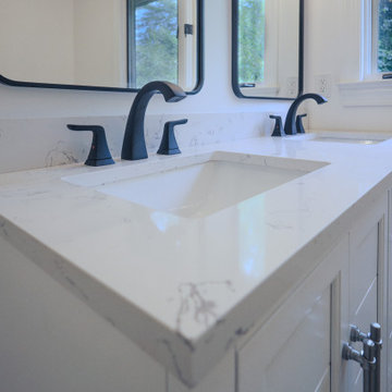 Undermount sinks and clean lines highlight this vanity