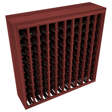 100-Bottle Deluxe Wine Rack,  Redwood, Cherry Stain