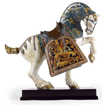 Lladro Oriental Horse Glazed Figurine 01001943