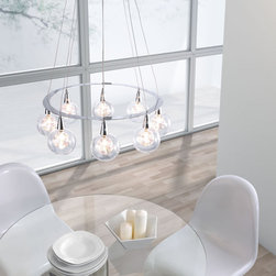 Zuo Radial Ceiling Lamp Chrome - SKU: 50077 - Pendant Lighting