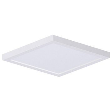 Maxim Lighting Chip 9" 18W Square LED Flush Mount, White/White