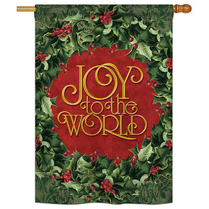 Holly Lodge Winter Seasonal Decorative House Flag 28 X40 Rustic Flags And Flagpoles By Breeze Decor Houzz