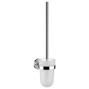 Polo 0715.001.00 Wall Mounted Toilet Brush Holder in Satin Crystal Glass