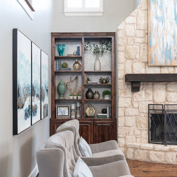 Transitional Family Room - Frisco, Texas