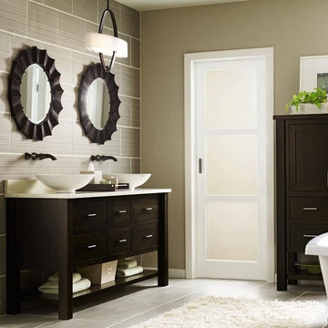 Omega Cabinetry: Dark Wood Vanity
