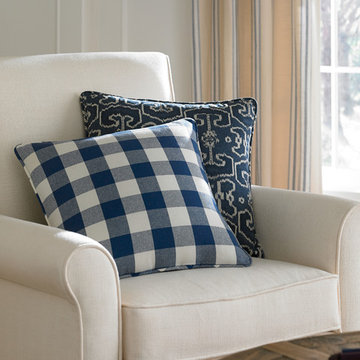 Buffalo Check and Ikat Pillows