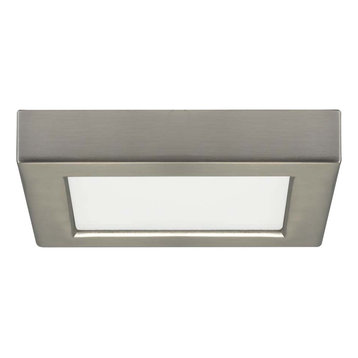 Satco 5.5in. 10.5w LED Fixture 2700K Square Brushed Nickel Finish 120 volts
