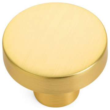 Cosmas 5234BG Brushed Gold Round Contemporary Cabinet Knob [10-PACK]