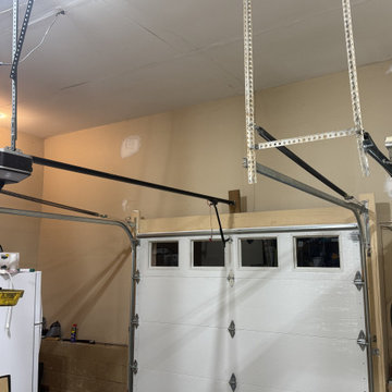 Interior View: New Door, Track, and Opener Rail