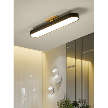Modern 360 Degree Rotating LED Celling Light for Living Room, Study, L23.6xw5.5", Brightness Dimmable