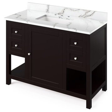 Jeffrey Alexander Astoria 48" Espresso Single Sink Vanity With Quartz Top