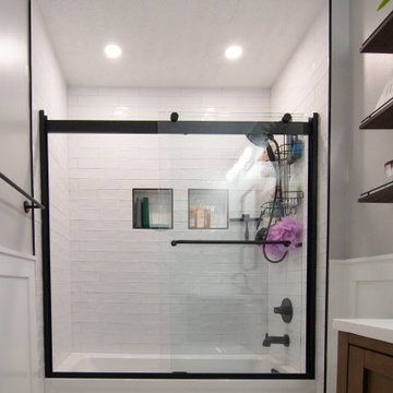 Traditional Style Master Bath With Walk-In Shower & Stand Alone Tub