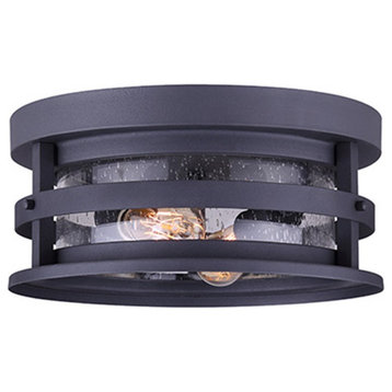 Canarm Duffy 2-LT Outdoor Wall Light IOL342BK, Metal