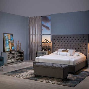 Park Avenue Gray Platform Bed