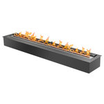 Ignis - 48" Black Ventless Ethanol Fireplace Burner Insert - EB4800 | Ignis - A ventless fireplace insert, the Ignis® EB4800 Black is the ideal piece for all those whose passion is living, relaxing, and entertaining. With the ability to adapt to your personal taste, this ethanol burner guarantees inspiring fireside moments and more joy in your home than ever before. Made of premium grade 304 brushed stainless steel fabricated with structurally competent double walls, its tangible quality will be noticed from afar – even before the Ignis® logo comes into your line of sight, assuring it. Integrated into the burner, spill-proof technology adds to the measures Ignis® takes to ensure your safety. This end-to-end quality is why EB4800 Black has been specified by professionals and do-it-yourself enthusiasts since its inclusion in the range. Although safety measures and structural soundness lead the design principles of this fireplace insert, its performance is the metric that is most scrutinized.