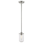 Z-Lite - Z-Lite 471MP-BN Delaney - One Light Mini Pendant - Clean lines and radiant metallic shine set this onDelaney One Light Mi Brushed Nickel Clear *UL Approved: YES Energy Star Qualified: n/a ADA Certified: n/a  *Number of Lights: Lamp: 1-*Wattage:100w Medium Base bulb(s) *Bulb Included:No *Bulb Type:Medium Base *Finish Type:Brushed Nickel