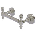 Allied Brass - Retro Wave 2 Post Toilet Tissue Holder, Satin Nickel - This attractive double post toilet tissue holder from the Retro Wave Collection fits with any bathroom decor ranging from modern to traditional, and all styles in between. The posts are made from high quality brass and finished in a decorative designer finish. This beautiful toilet tissue holder is extremely attractive, very rugged, and highly functional. The holder comes with the toilet tissue bar and two matching posts, plus the hardware necessary to install the tissue holder in the bathroom.