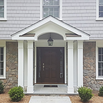 7" Light Mist Individual HardieShingle with Arctic White HardieTrim