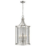 EGLO - Verona 4-Light Pendant, Brushed Nickel - The Verona Four Light Pendant by Eglo will complement many  decors. Mixing a brushed nickel frame and a metal cage surrounding the cluster of lights adds interest and creates a unique look to any space.