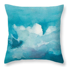 Clouds Turquoise Blue Sky Decorative Pillows - Decorative Pillows