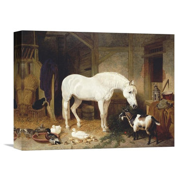 "Stable Companions" Stretched Canvas Giclee by John Frederick Herring, 16"x12"