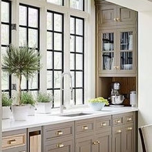 Kitchen no upper cabinets
