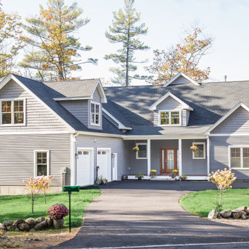 CertainTeed gray clapboard siding and shakes