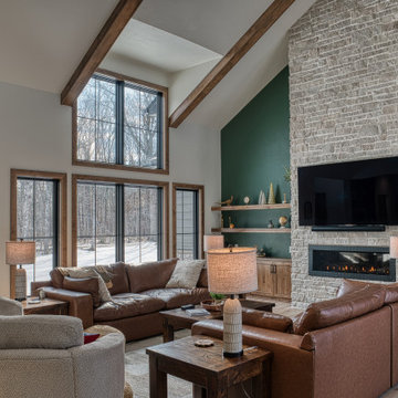 Great Room Dormer and Fireplace Wall