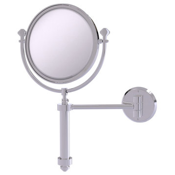 Southbeach Wall-Mount Makeup Mirror, 8" Dia, 3X Magnification, Polished Chrome