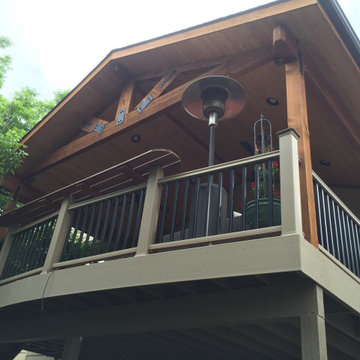 Curved deck and patio cover- Highlands Ranch, CO