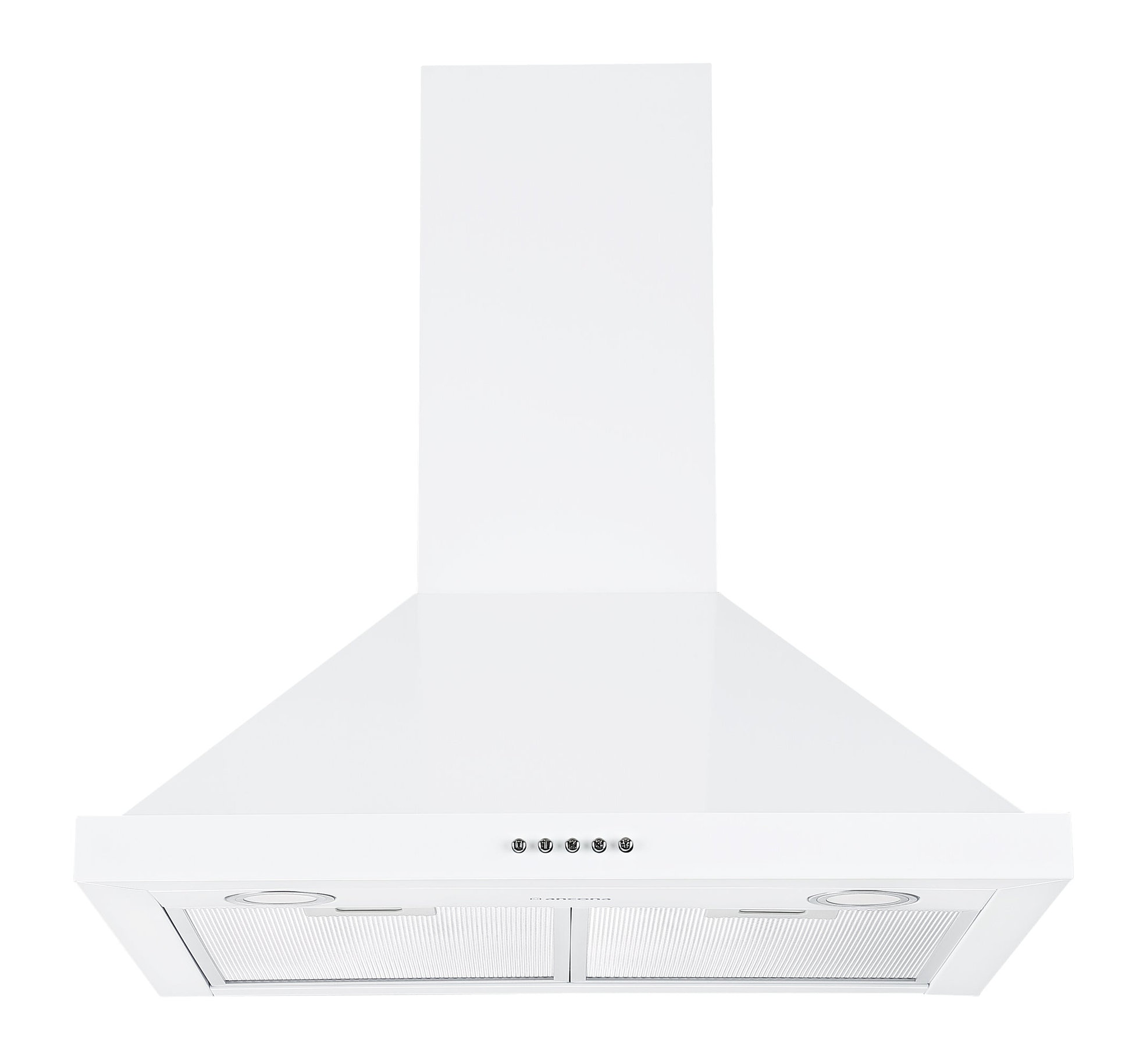 Ancona 24" 280 CFM Convertible Wall Pyramid Range Hood, White