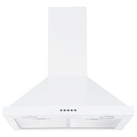 Ancona 24" 280 CFM Convertible Wall Pyramid Range Hood, White