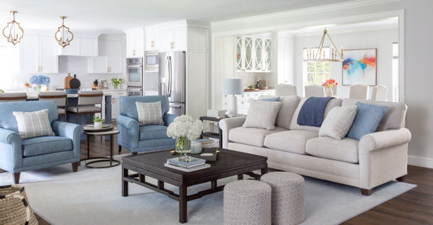 Transitional Living Room by Marker Girl Home