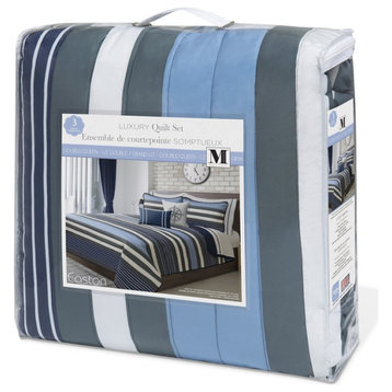 Safdie & Co. 3-piece Polyester Easton King Quilt Set in Multi-Color