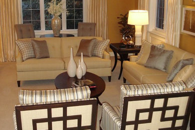 Inspiration for a transitional living room remodel in Other