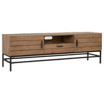 Kosas Home - Industrial 63" TV Stand by Kosas Home - Reclaimed pine wood infuses the classic lines of this TV stand with character while creating a timeless look that suits any decor. Added storage space keeps your space clutter-free while the black iron frame adds a touch of robust industrial style.