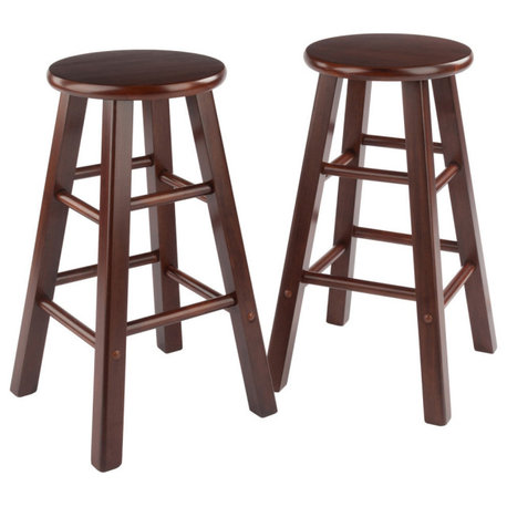 Ergode Element Counter Stools, 2-Piece Set, Walnut