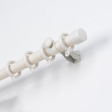 QYRF16 Fashion Wood Grain Outer Rod With Inner Track Set Ceiling/Wall Mount