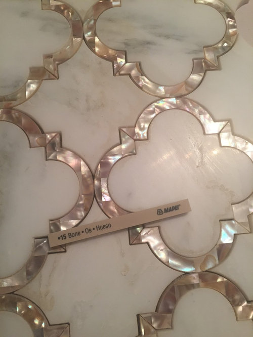 Mother of Pearl backsplash grout