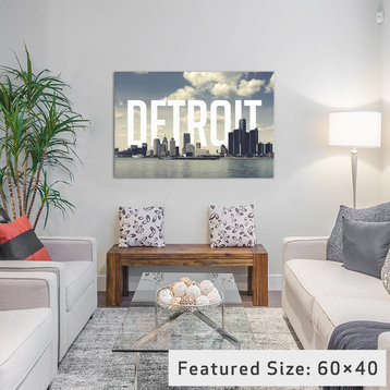 "Detroit" Print by 5by5collective, 40"x26"x1.5"