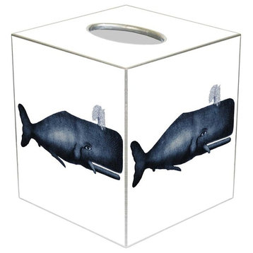 TB2779 - Vintage Navy Whale Tissue Box Cover