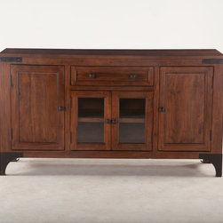 London Live Edge Solid Wood Sideboard 62" - Buffets And Sideboards