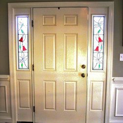 Birds Dragonflies - Stained Glass Panels
