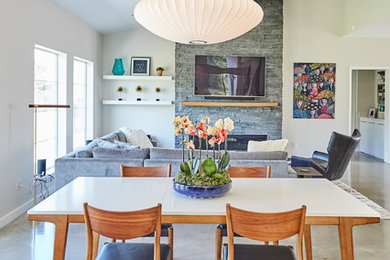 Dining room - contemporary dining room idea in Dallas