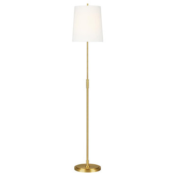Beckham Classic 1-Light Floor Lamp in Burnished Brass