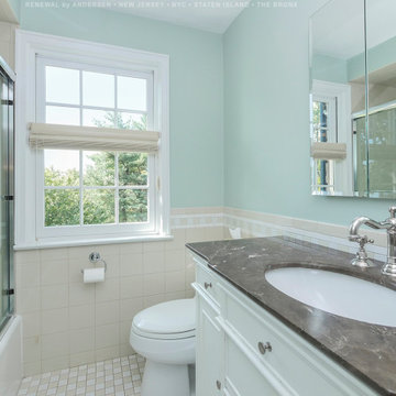 New White Window in Stylish Bathroom - Renewal by Andersen NJ / NYC
