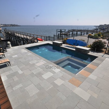 Gunite Swimming Pool, New Backyard Design Merrick NY