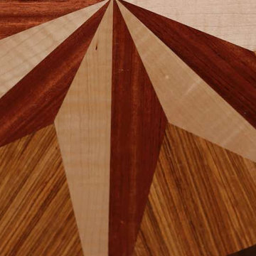 Julie hardwood compass rose floor medallion inlay