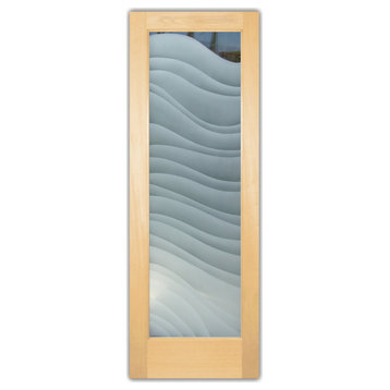 Interior Prehung Door or Interior Slab Door - Dreamy Waves - Maple - 24" x...