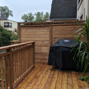 two storey cedar deck